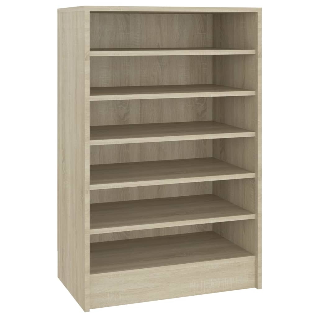 Helloshop26 - Schuhschrank Schuhaufbewahrung Möbel für Eingangsbereich/Flur/Wohnzimmer Sonoma-Holz 60 x 35 x 92 cm braun 02_0021718 Image