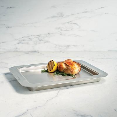 Hot/Cold Rectangular Stainless Steel Tray - Frontg...