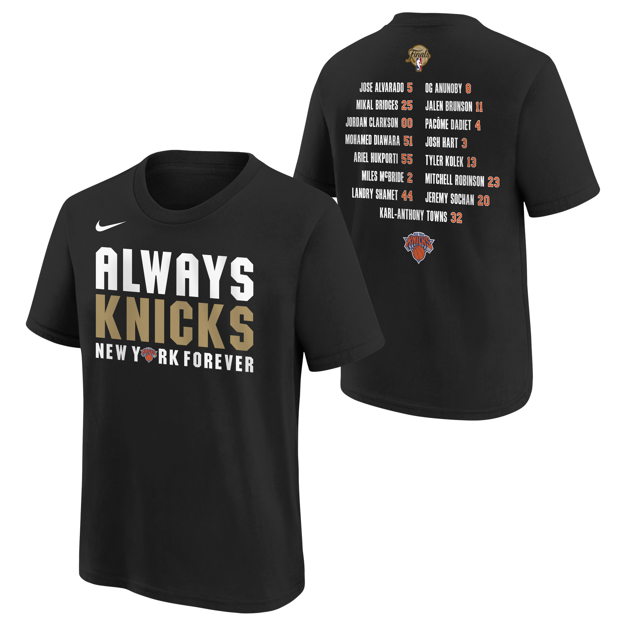 New York Knicks NBA-Finalsieger 2026 Nike Kader T-Shirt – Herren