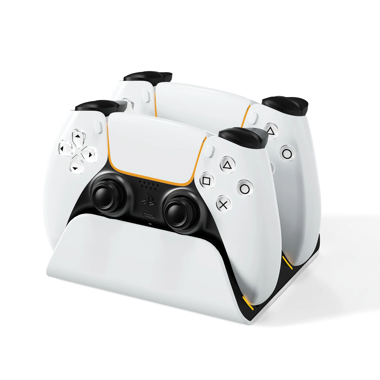PS5 Grip Charger, PlayStation Charging Dock for PlayStation 5 Dual Sensor Edge RGB Mode. Quick grip charging station. With Cable