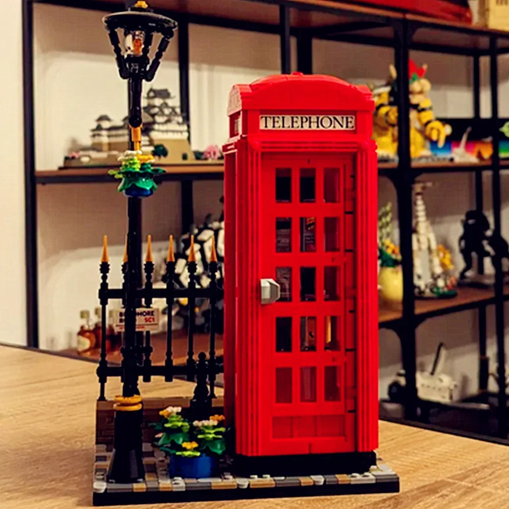 City Kiosk Streetview London Retro Box Bricks Classic Telephone Street Display Model Building Block Gift Kid Set