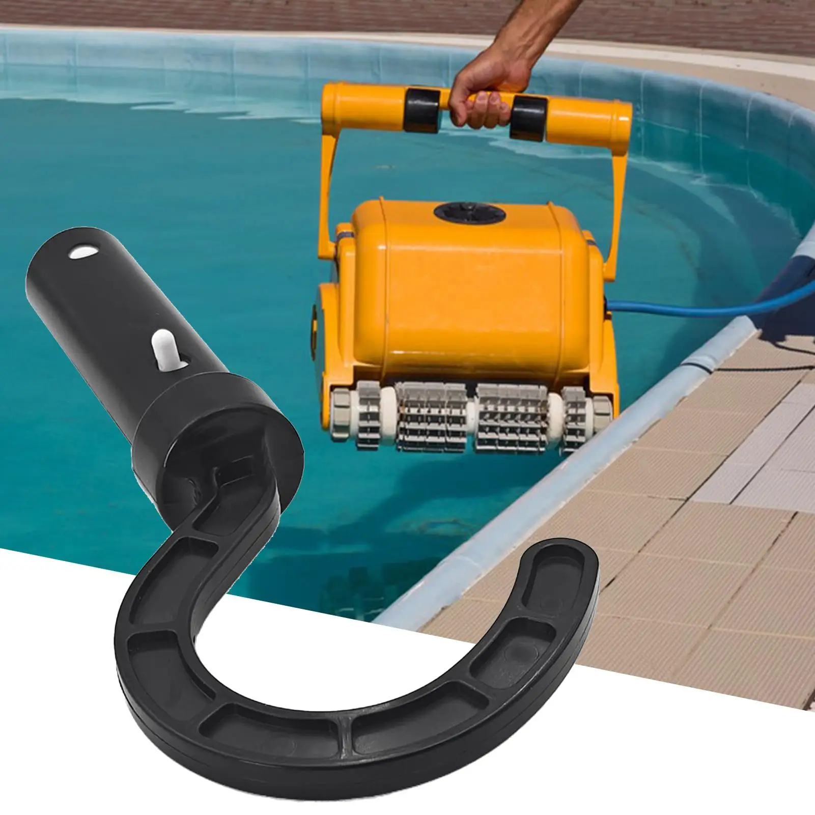 1 pièce Crochet télescopique universel pour robot aspirateur de piscine, crochet pour perche de piscine, accessoires de crochet pour piscine, outils de nettoyage pour robot nettoyeur de piscine
