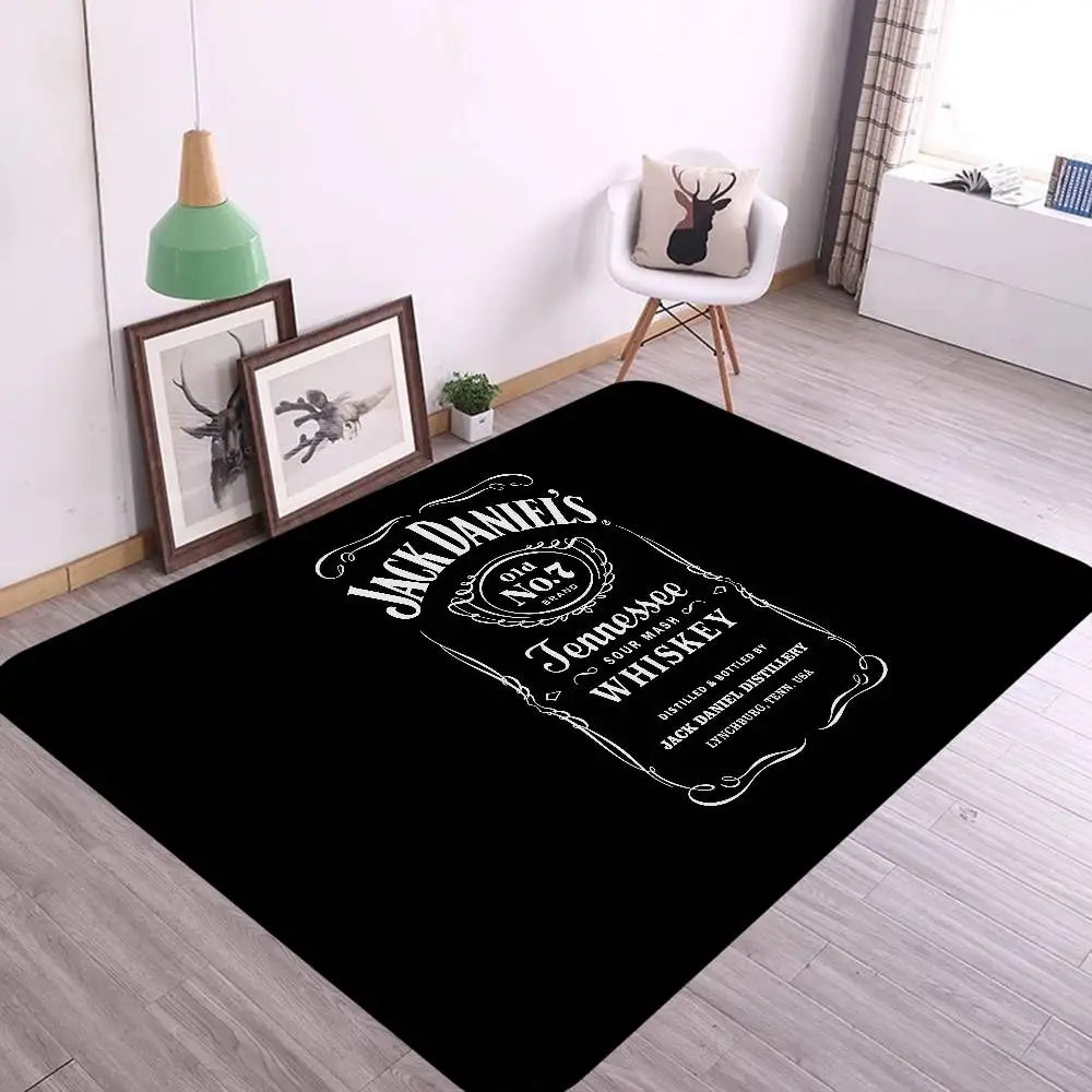 JACK DANIELS LOGO Kitchen Mat Nordic Style Bedroom Living Room Doormat Home Balcony Anti-Slip Welcome Rug