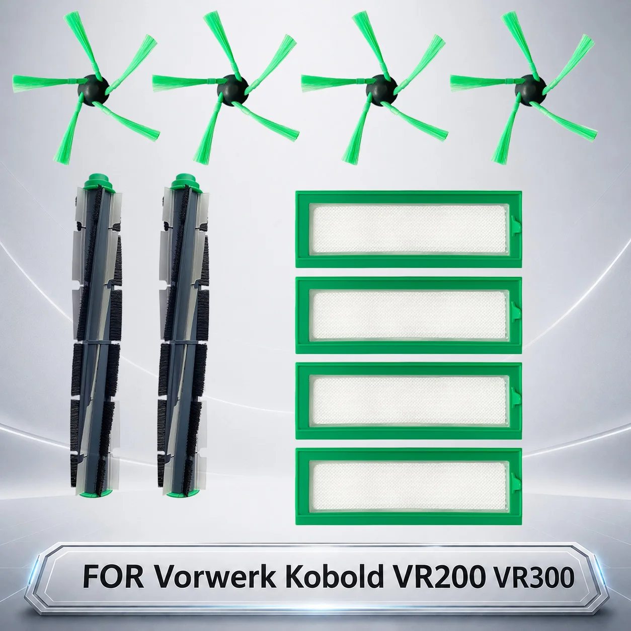 Ersatz für Vorwerk Kobold VR200 VR300 Roboter Staubsauger Hauptwalzenbürste Seitenbürste Hepa-Filter Ersatzteile Zubehör Image