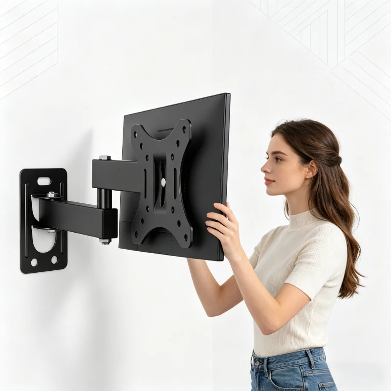 Verstellbare TV-Wandhalterung, unterstützt 10-32 Zoll große LED/LCD-Fernseher bis zu 10 kg, VESA 100×100 für den Heim- und Bürogebrauch Image