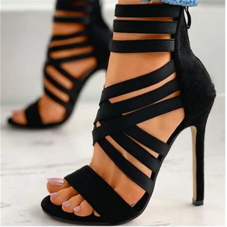 Schuhe für Frauen Sommer Pump Frauen High Heel Sandalen Reiß verschluss Mode High Heels sexy Damen plus Größe Schuhe 35-43 Heels Frauen