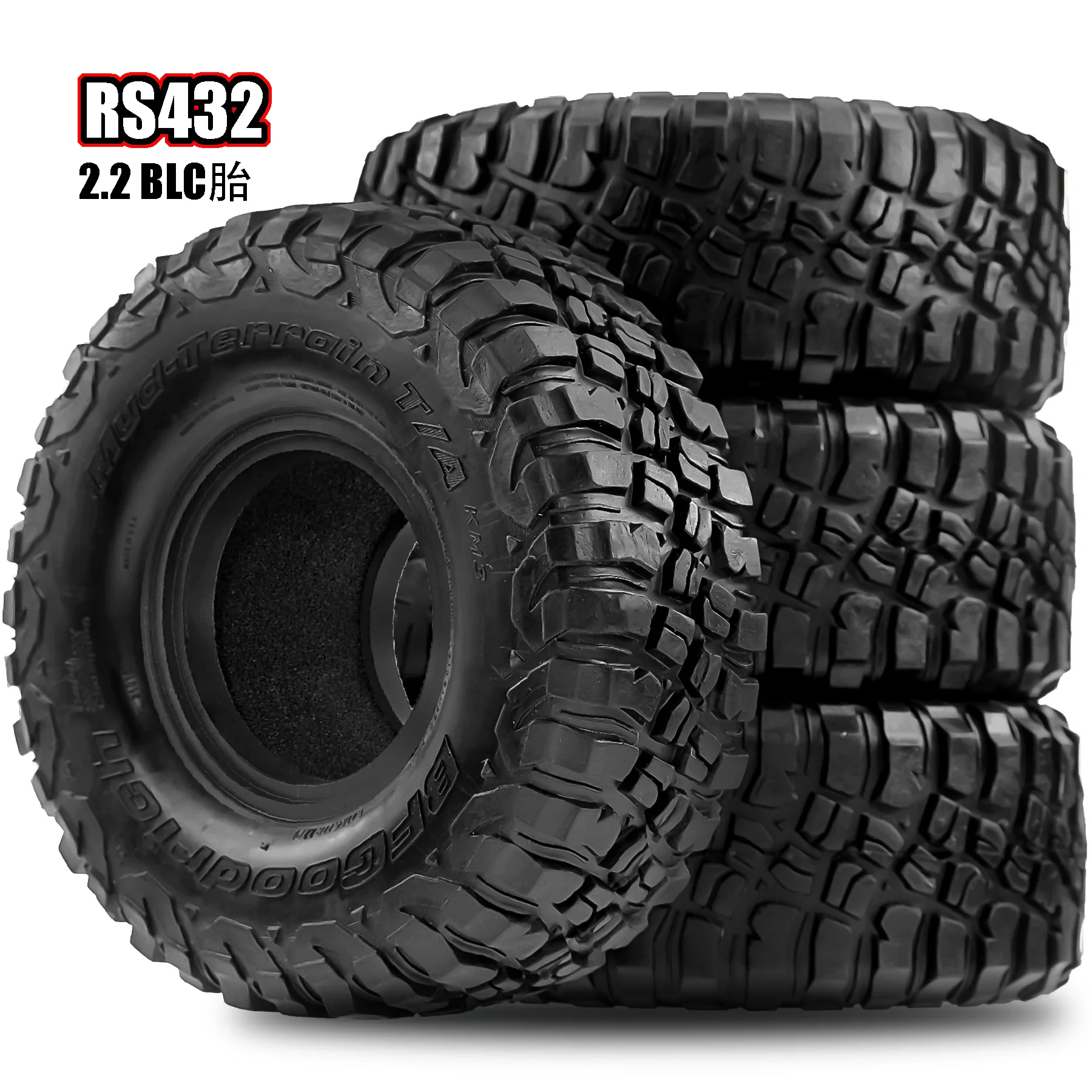 RED SPIDER 4 Stück 2.2 Crawler Gummireifen OD 4,77mm für Axial SCX10 90047 D90 TF2 Tamiya CC01 Traxxas TRX4 1/10 RC Rock Crawler Image