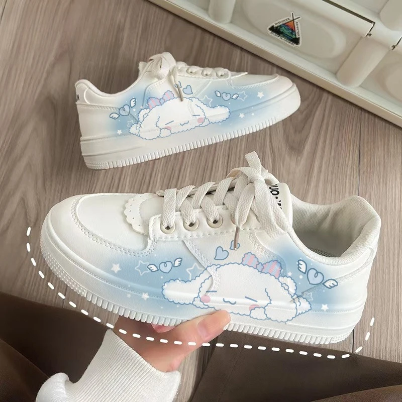 Cinnamoroll Damen Low-Top-Sneaker 2022 Frühling Neue Weiße Sportliche Vielseitige Skate-Schuhe für Studenten