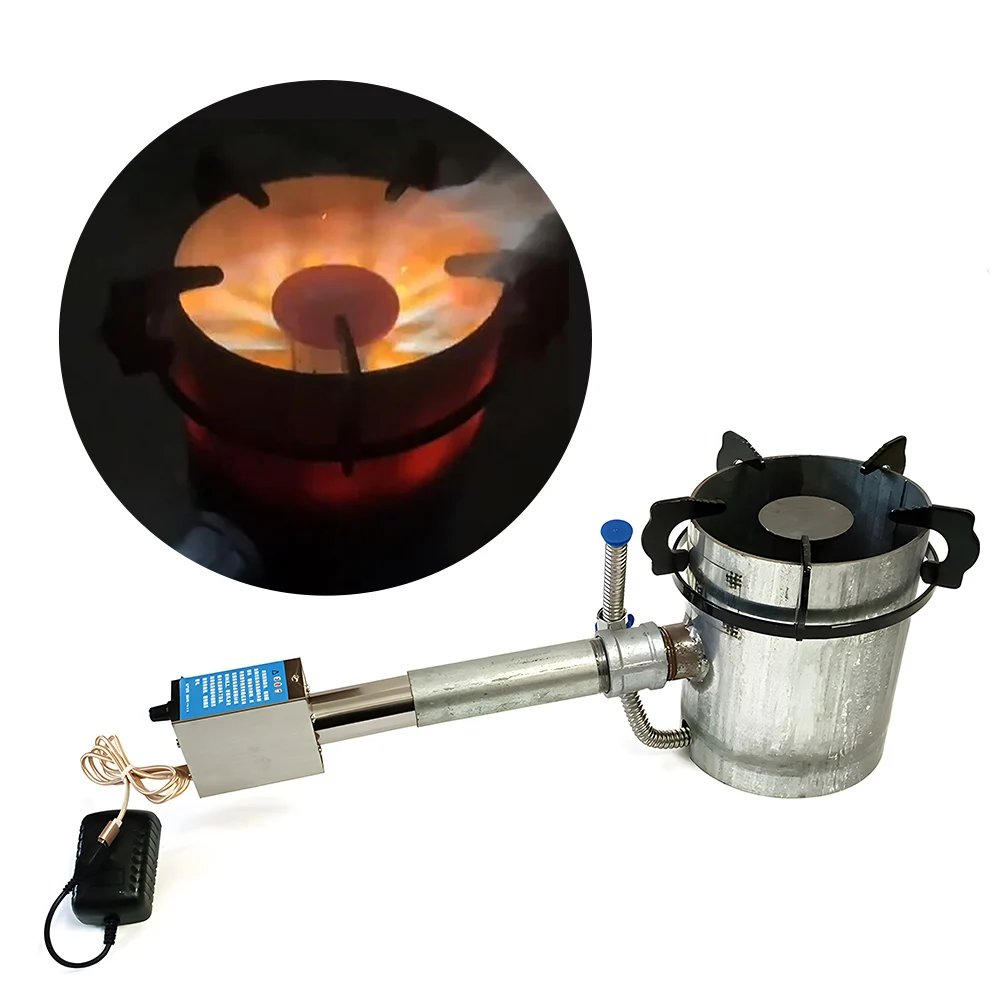 Altöl-Brenner-Set mit Elektrogebläse zum Kochen & Heizen, Tragbarer Altöl-Brennofen Image