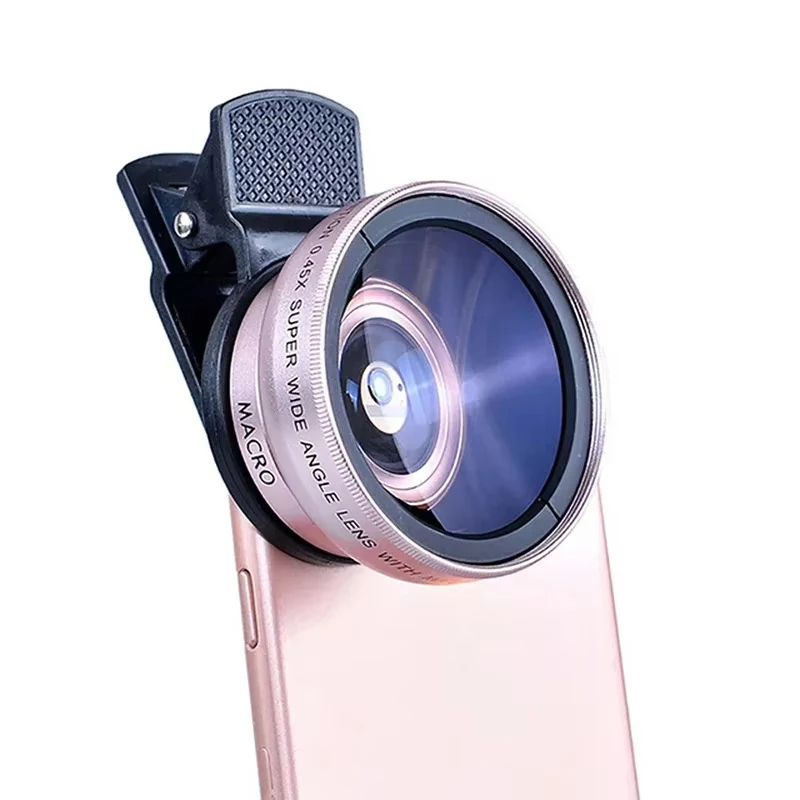 Professionelle 0,45X 2IN1 Objektiv Kamera Universal Clip Handy Objektiv Weitwinkel Objektiv Live-Streaming Objektiv Für Verschiedene arten Image