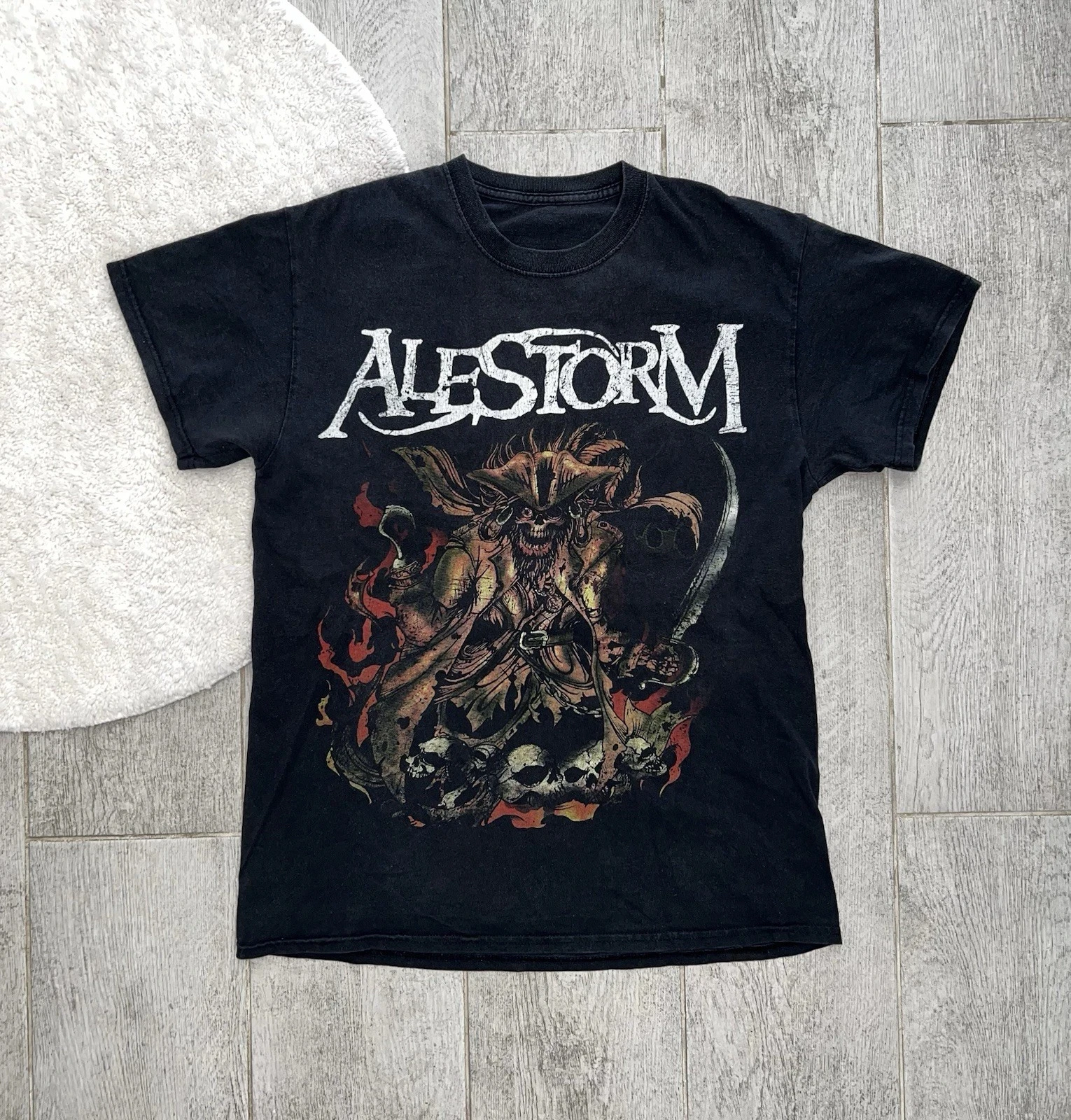 Alestorm Herren Vintage T-Shirt Größe M Black Metal Band Music