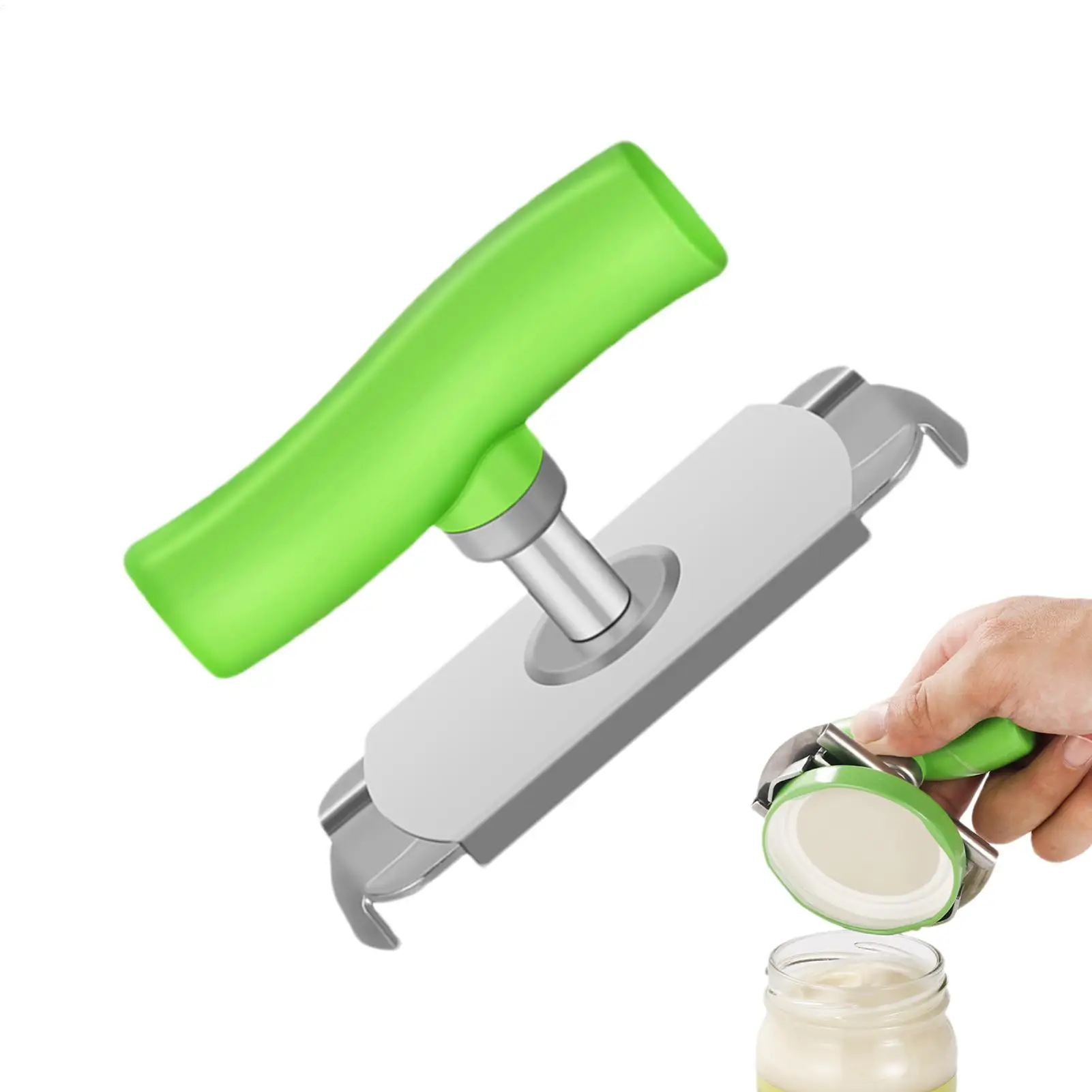 Multifunktionaler Flaschenöffner aus Edelstahl Verstellbarer Deckel- und Gläseröffner Kraftsparender Schraubdosenöffner Küchen-Gadget Image