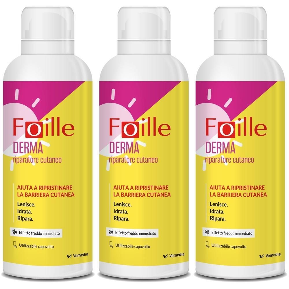 Foille Derma Spray Riparatore Cutaneo Doposole 3x150 ml