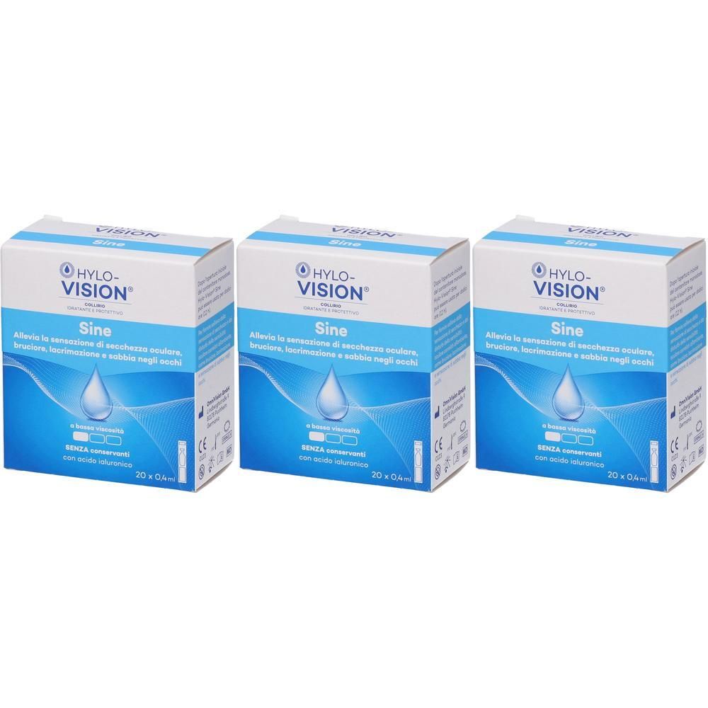 Lacrime Artificiali Hylovision Sine 20 Flaconcini Da 0,40 Ml 3x20x0,4