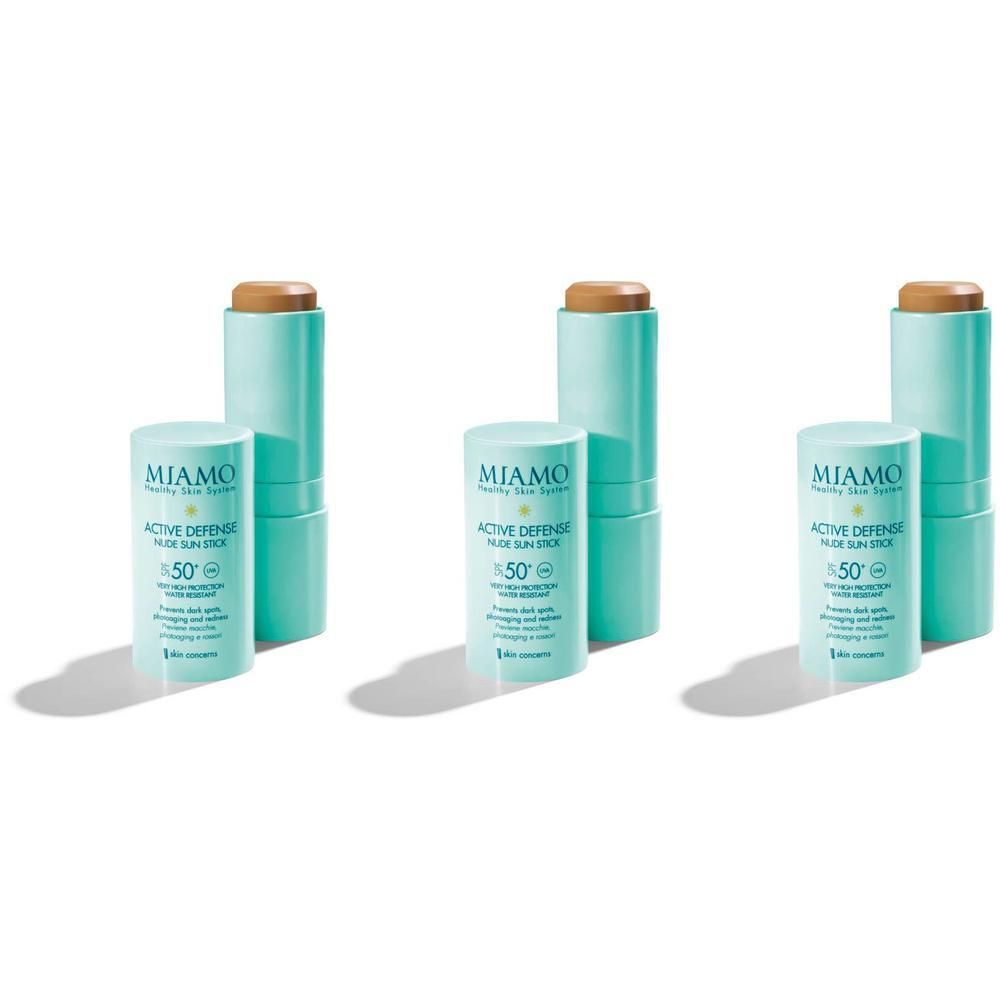 Miamo Active Defense Nude Sun Stick SPF50+ 3x15 g Emulsione