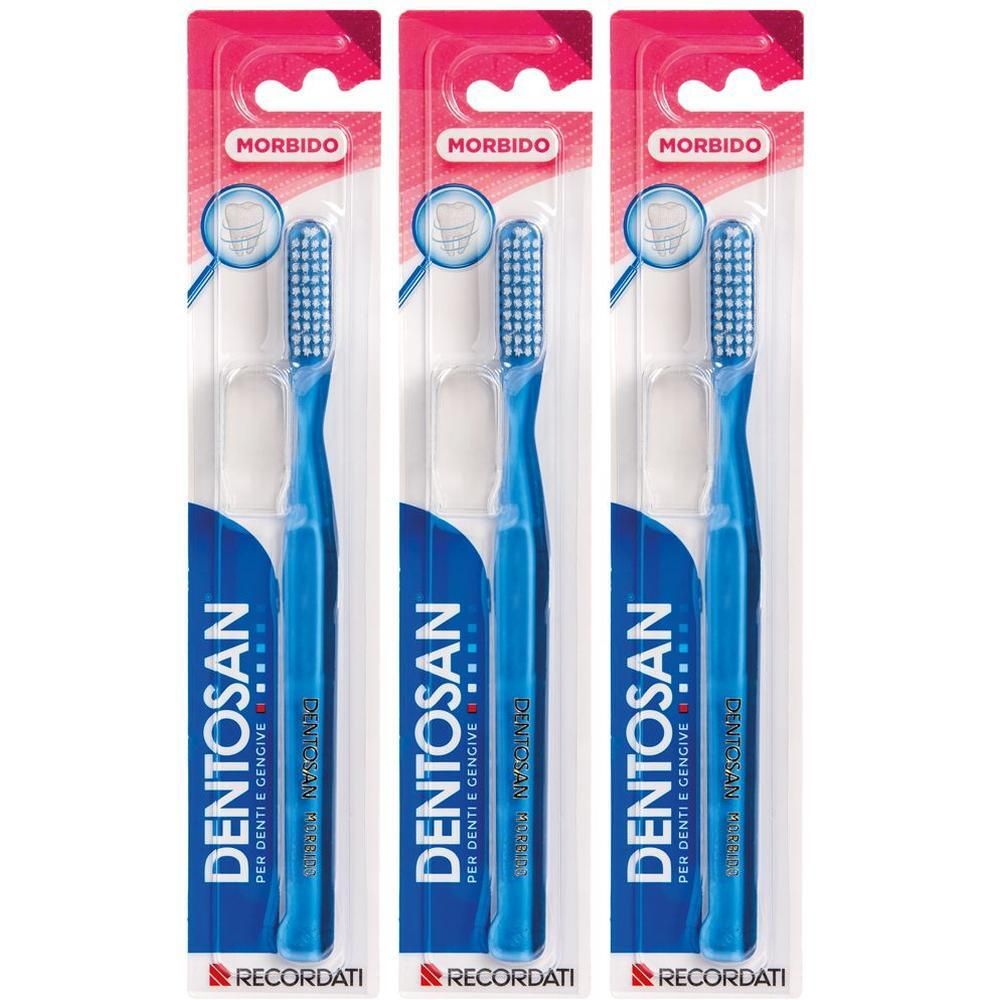 Dentosan® Per Denti e Gengive Spazzolino da Denti, Morbido 3x1 pz dent