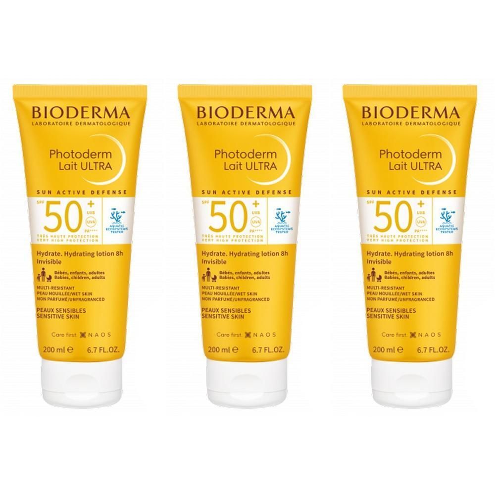 BIODERMA Photoderm Lait Ultra SPF50+ Latte solare 3x200 ml