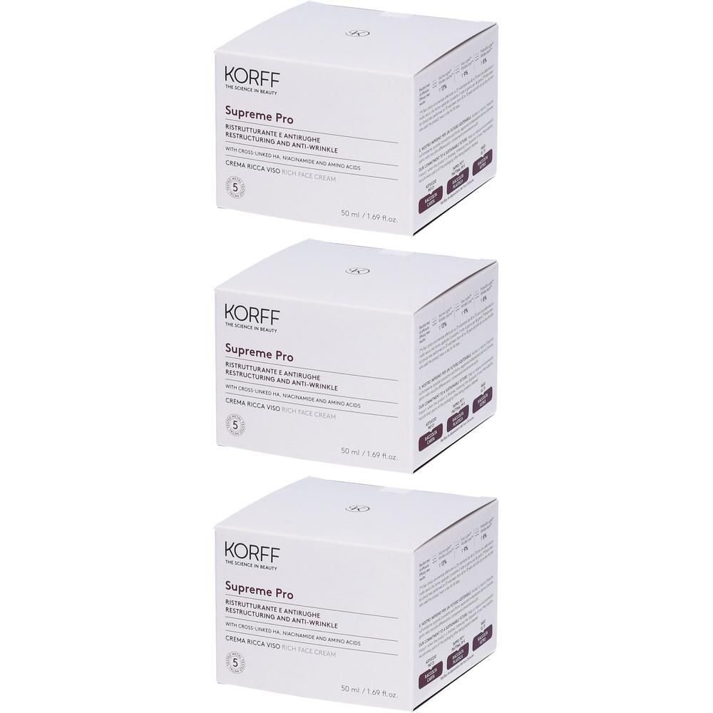 KORFF Supreme Pro Crema Ricca Viso 3x50 ml