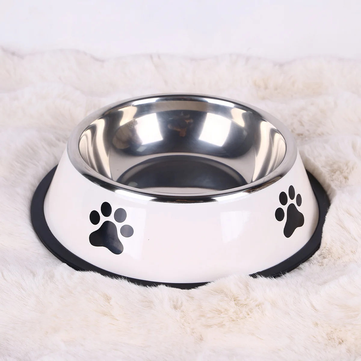 Bol pour animaux de compagnie de grande capacité en acier inoxydable bol de nourriture pour chien spécifications multiples bol de nourriture anti-chute bol de nourriture alimentation fournitures pour animaux de compagnie