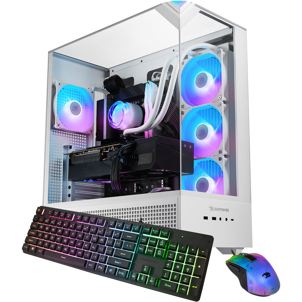 iBUYPOWER Element Gaming Desktop Computer (White) PB-EWA7R97XT-01