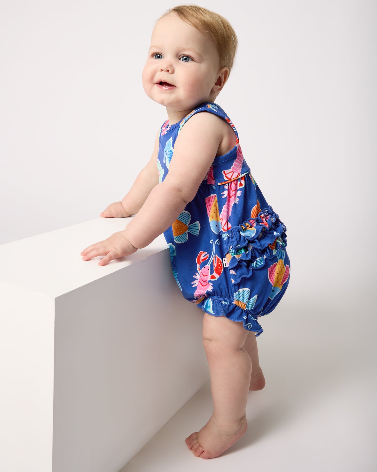 Tidepool Party Bamboo Baby Bubble Romper - 0-3 months