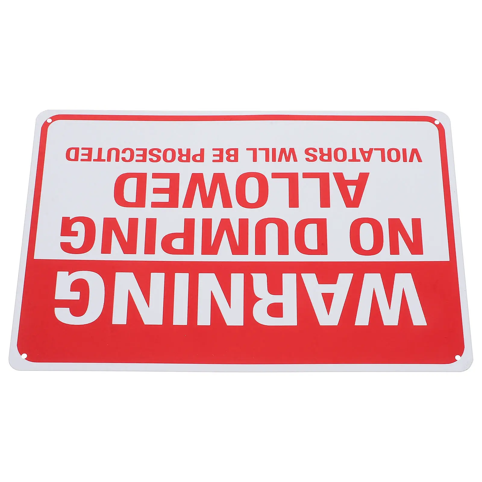 Warnschild „Kein Dumping“ aus Eisen, Strafverfolgung gegen Verstöter, gut sichtbar, helle Farbe, klare Schrift, Sicherheitsschild für Gartentor Image