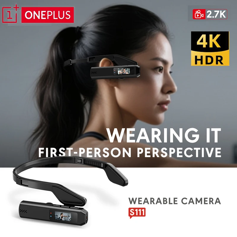 OnePlus Kopfmontierte Kamera 4K Ultra HD Sportbrillen-Kamera Weitwinkel Freihändige Erst-Personen-Perspektive Aufnahme Reise-Vlogger Image