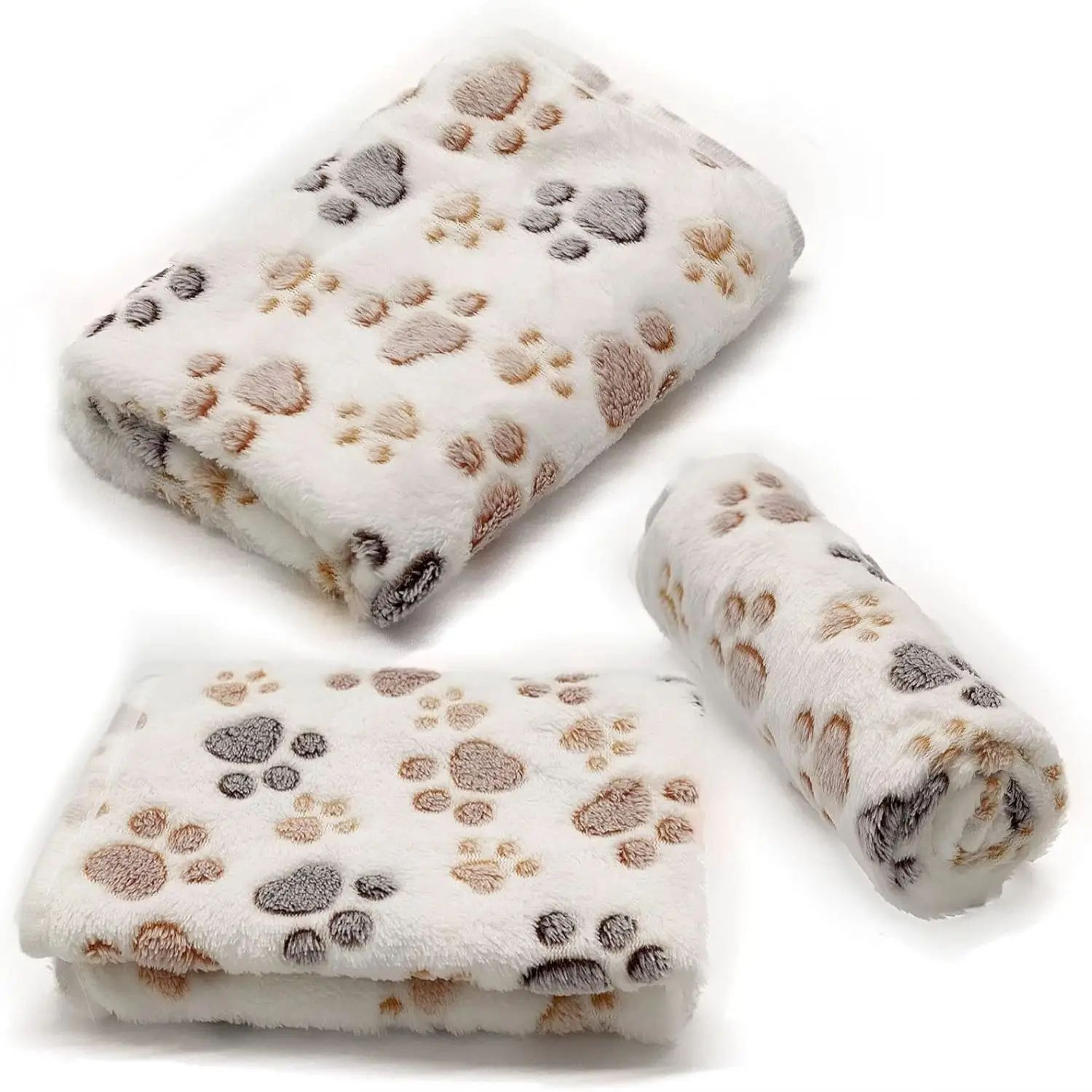 CloudSnuggle Premium Pet Fleece Blanket white 52x76cm