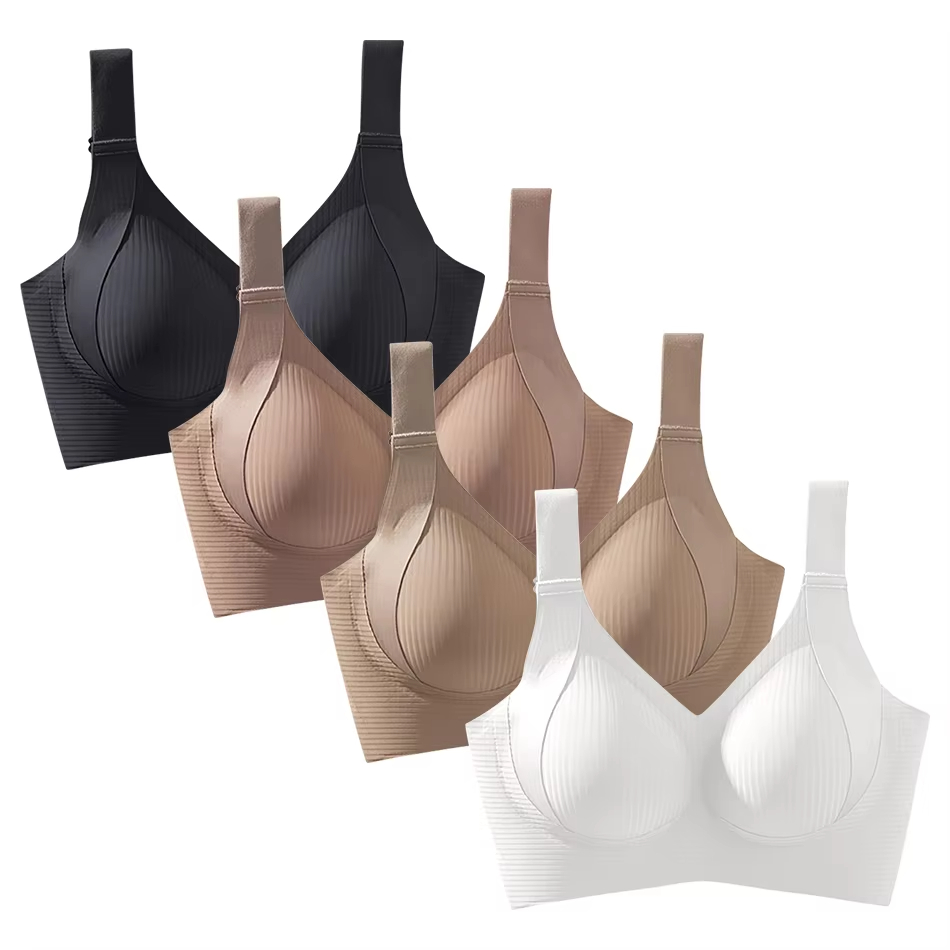 ComfortFit Seamless Wireless Support Bra For All Busts 1pcs Skin xl