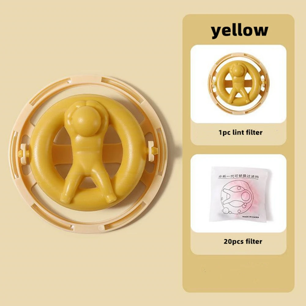 Premium Floating Mesh Washing Machine Lint Filter & Laundry Hair Remover Ball Bag yellow 20 Bags