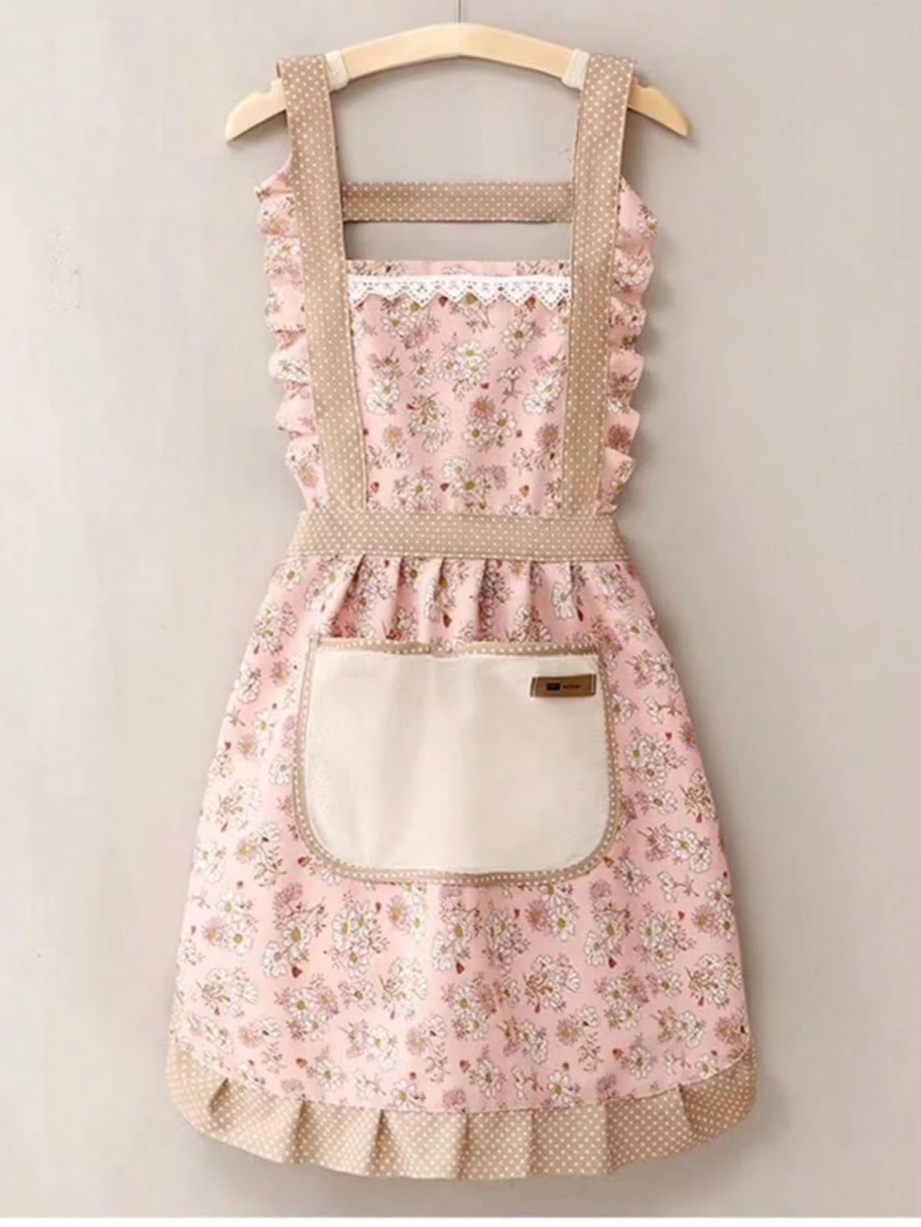 Blush Bloom Canvas Kitchen Apron For Women With Breathable Anti Stain Protection Blush Bloom Canvas Kitchen Apron For Women With Breathable Anti Stain Protection
