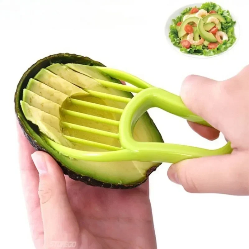 Multifunction Avocado Prep Tool All In One Cutter, Corer & Slicer green