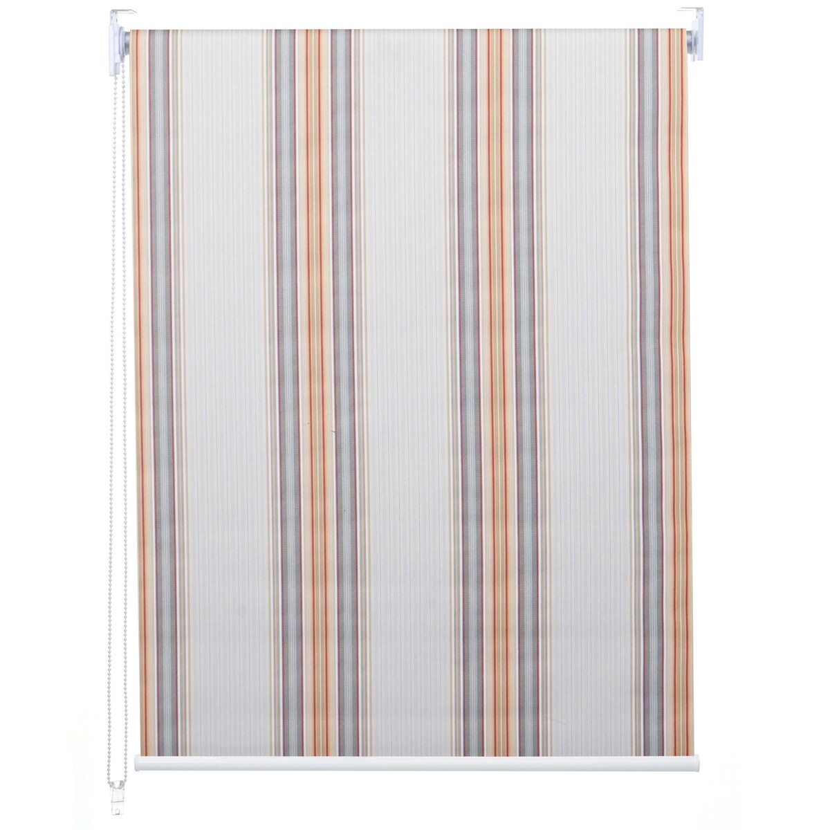 Mendler Rollo HWC-D52, Fensterrollo Seitenzugrollo Jalousie, 50x160cm Sonnenschutz Verdunkelung blickdicht ~ grau/braun/orange Image