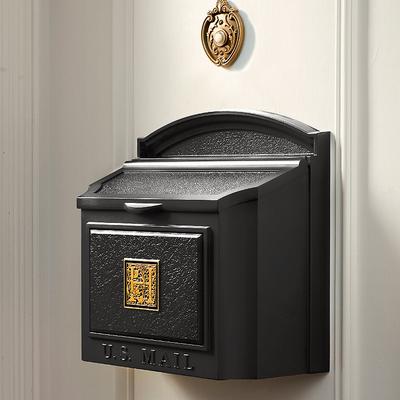 Monogrammed Wall-mount Mailbox - Black - Frontgate