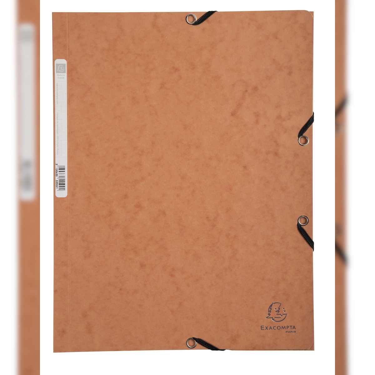 Exacompta 55524E 25x Sammelmappen mit Gummizug und 3 Klappen, Colorspan-Karton 400g/m2, für DIN A4 - braun Image
