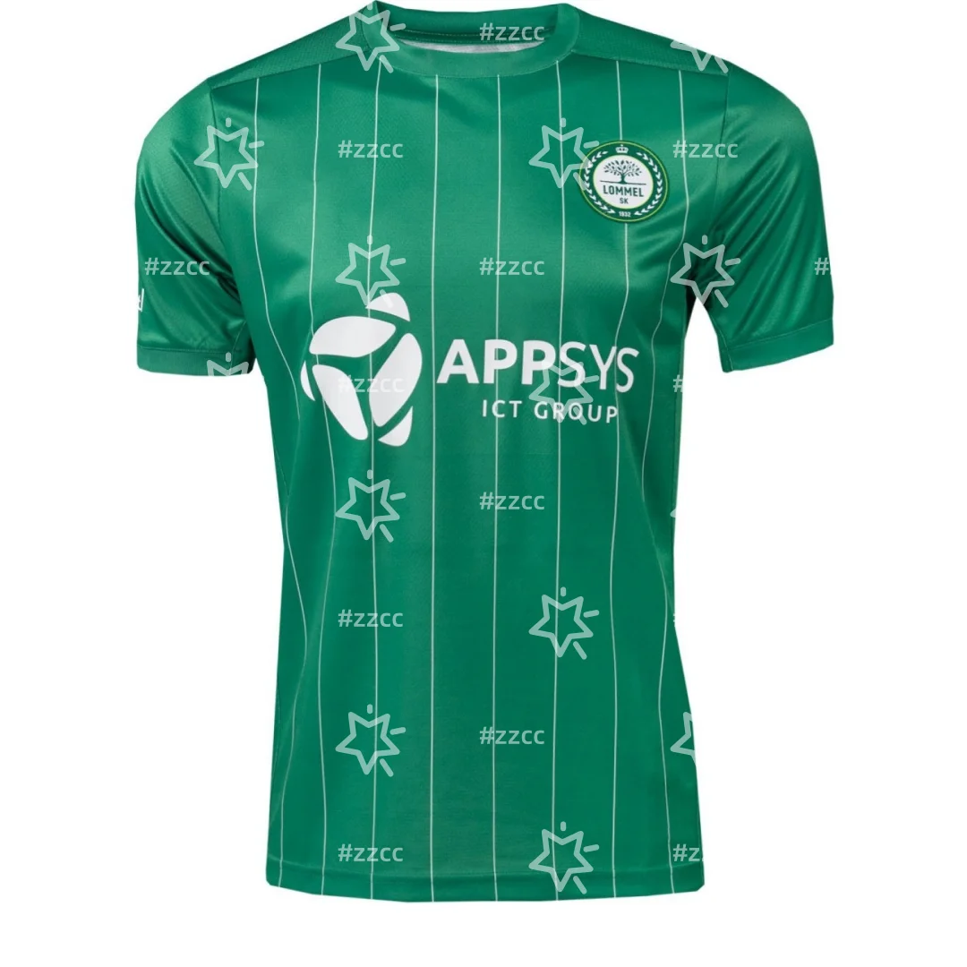 Maillot de football domicile Lommel 25-26, ensemble d'entraînement, impression 3D, sport d'été, T-shirt homme, vêtements enfant, tee-shirt Y2K femme ﻿