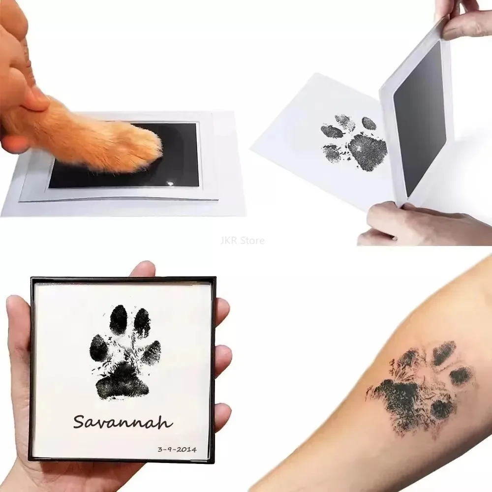 Hunde- und Katzen-Pfotenabdruck-Set, Tintenfreies Pad für Nasen- und Pfotenabdrücke, Erinnerungsgeschenk für Tierbesitzer Image