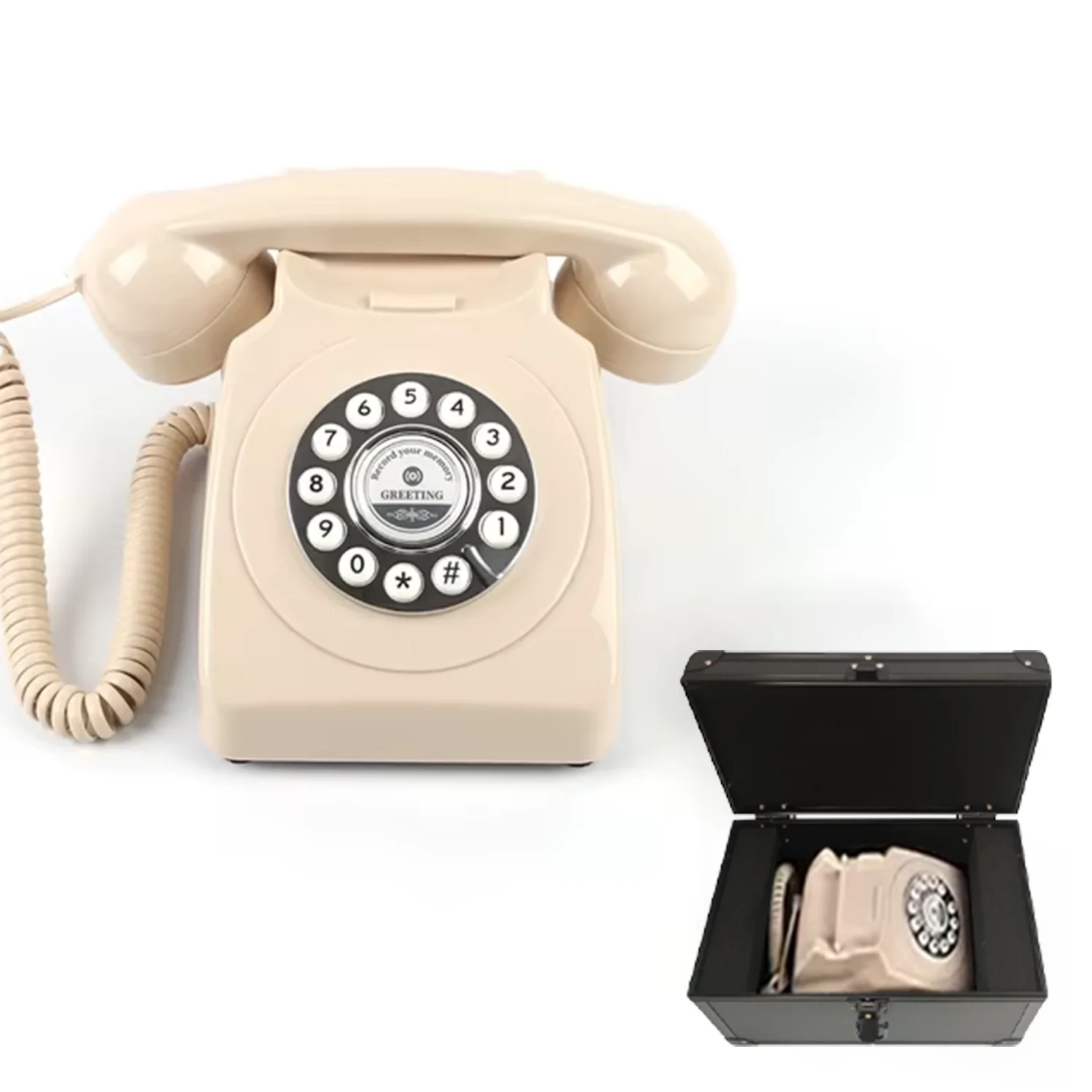 Audio Guest Book Wedding Phone Bridal Gifts Vintage Guest Book Telephone Record Customized Voice Message for Your Wedding Party