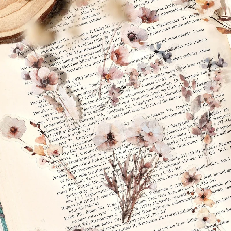 30 Stück/Packung Schöne PET-Blumenstrauß-Aufkleber im frischen Waldstil für DIY Handgemachte Alben Scrapbooking Dekorative Papierbedarf Image