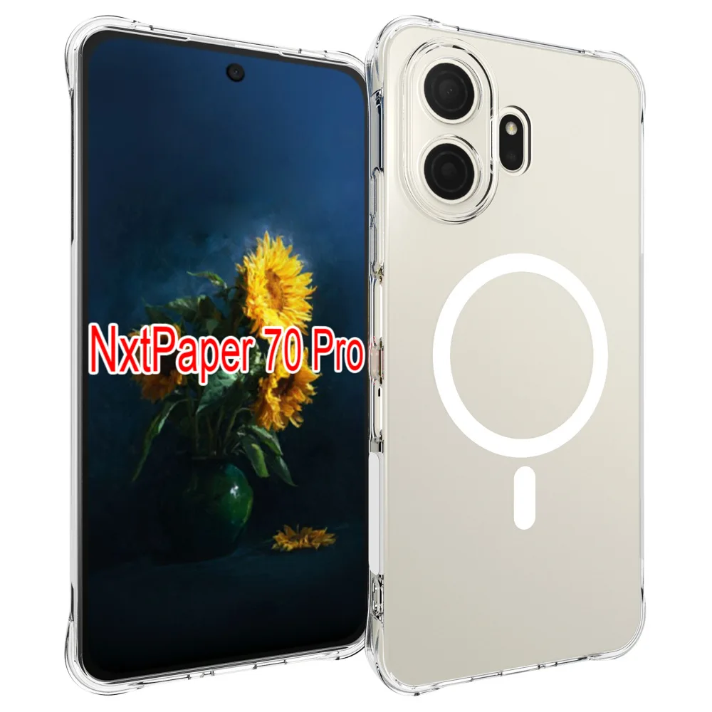 Für TCL NxtPaper 70 Pro Hülle für Magsafe Luftkissen Stoßfeste Airbag Silikon TPU Rückseite Weiche Schutzhülle für TCL NxtPaper 70 Pro Image