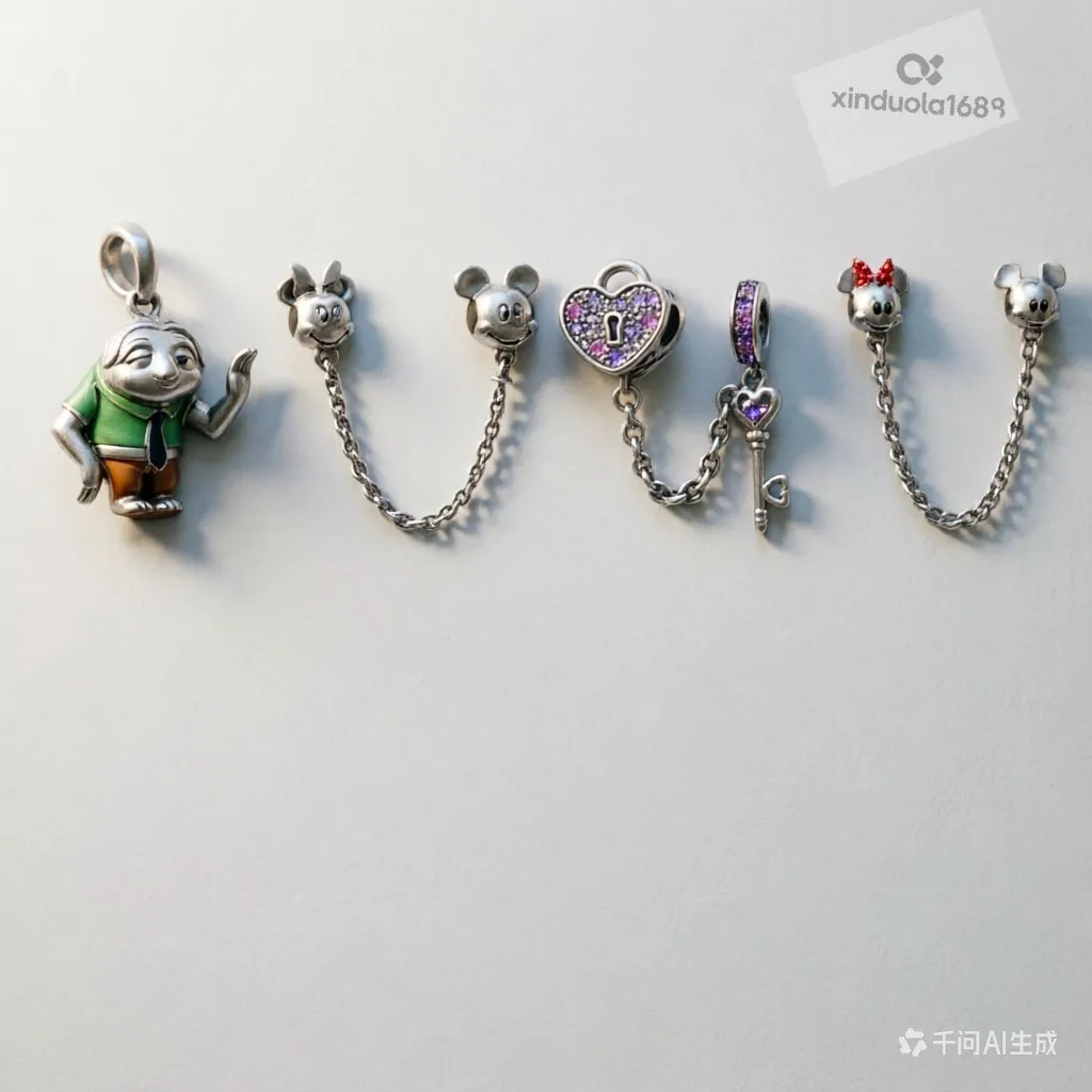 Disney 925 Sterling Silber Stitch Salamander Charm Schlangenknochen DIY Armband Halskette Damenschmuck