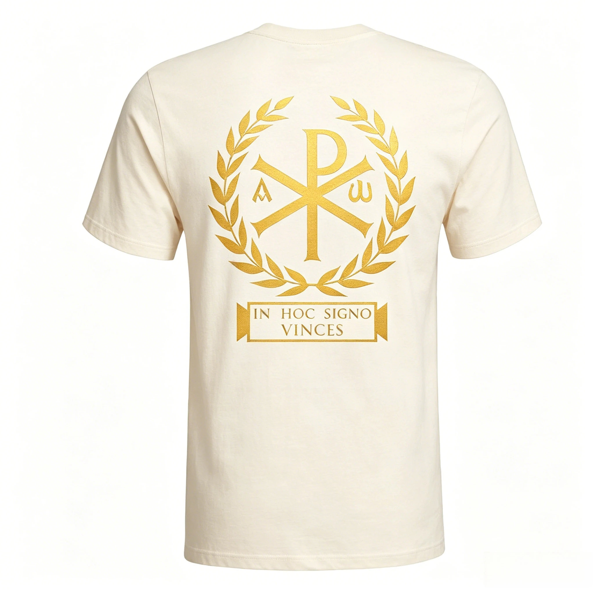 Byzantinisches Reich Chi-Rho-Symbol Constantine Cross T-Shirt 100 % Baumwolle O-Ausschnitt Kurzarm Sommer Casual Herren T-Shirt Größe