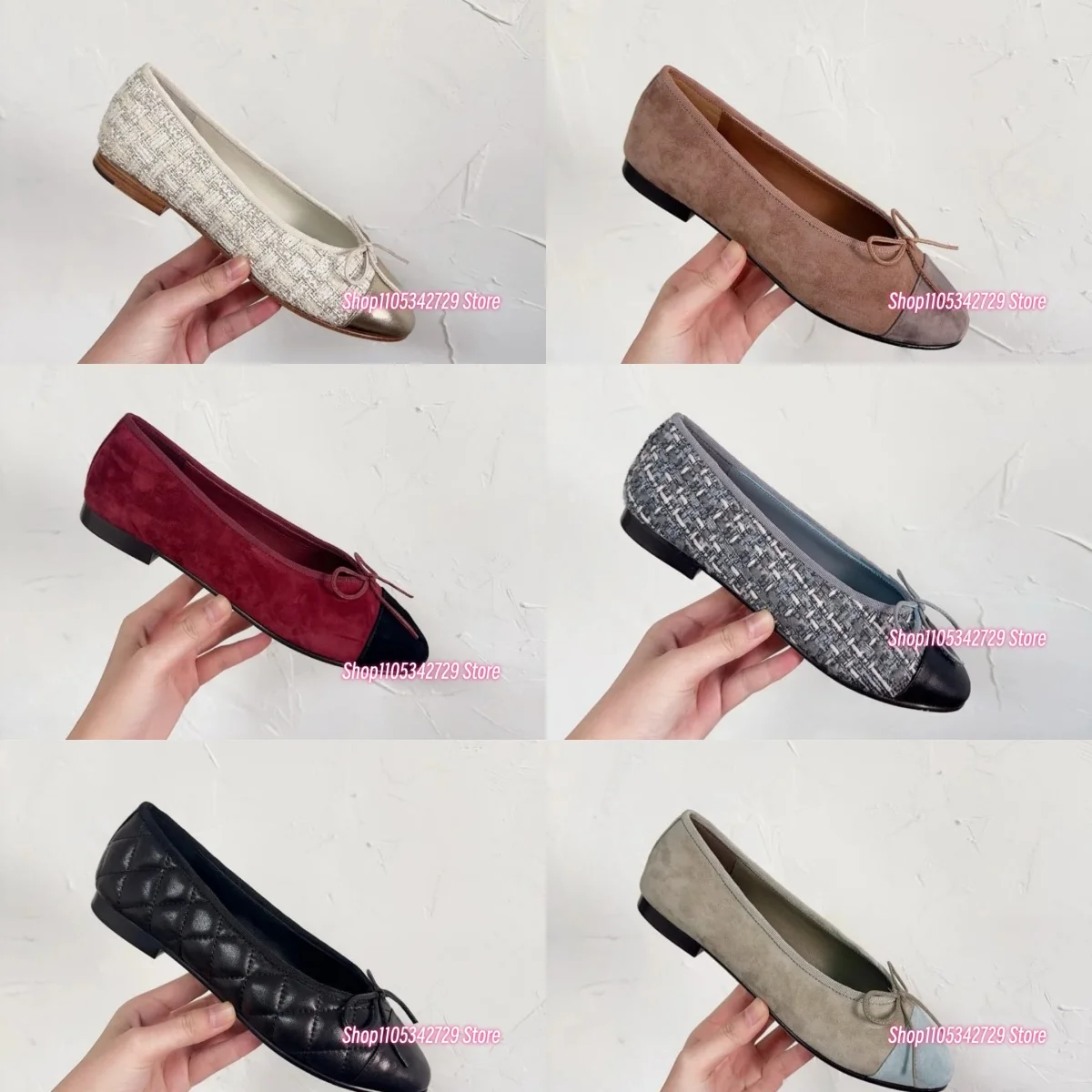 2026 Frühling Damen Leder Ballerinas mit Schleife – Bequeme und elegante Damenschuhe für schlanke Füße, Größen 35-42