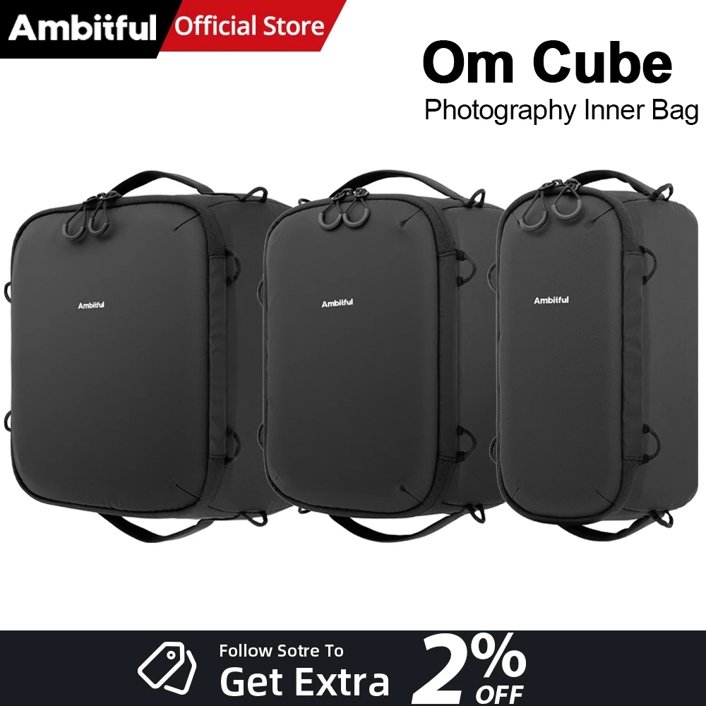 AMBITFUL Om Cube 5/8/12L Kamera Innentasche DSLR Kamera Objektiv Crossbody Lagerung Multifunktionale Dicke Handtasche für Canon Fuji Sony Image