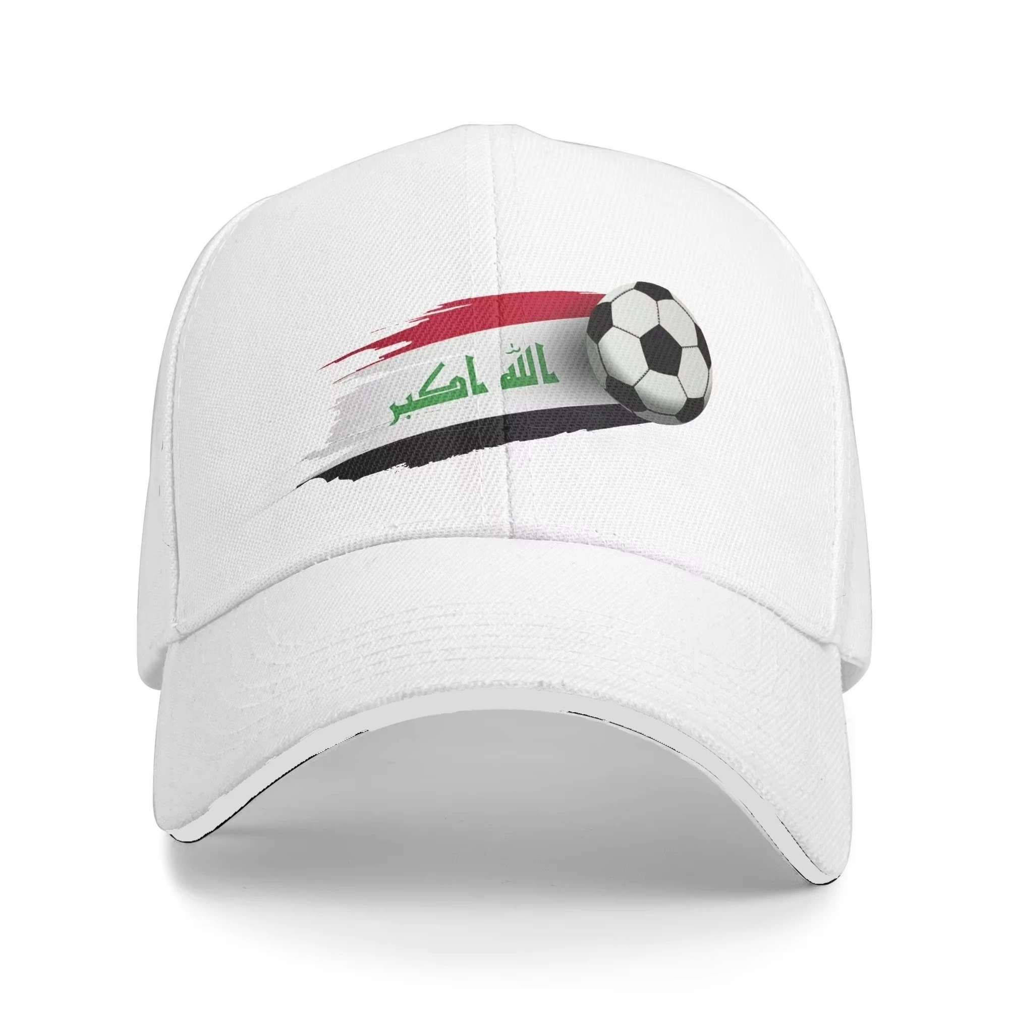 Modische Erwachsenen- und Kinder-Baseballkappe mit Irak-Flagge, Outdoor-Sonnenhut, Lässige Sportmütze für Fußballspiele Image