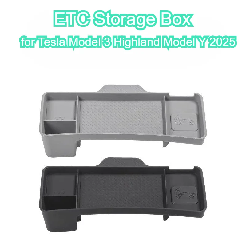 ETC Aufbewahrungsbox für Tesla Model 3 Highland Model Y 2025 Bildschirm-Rückhalterung Taschentuch- und Brillenfach Organizer Zubehör Image