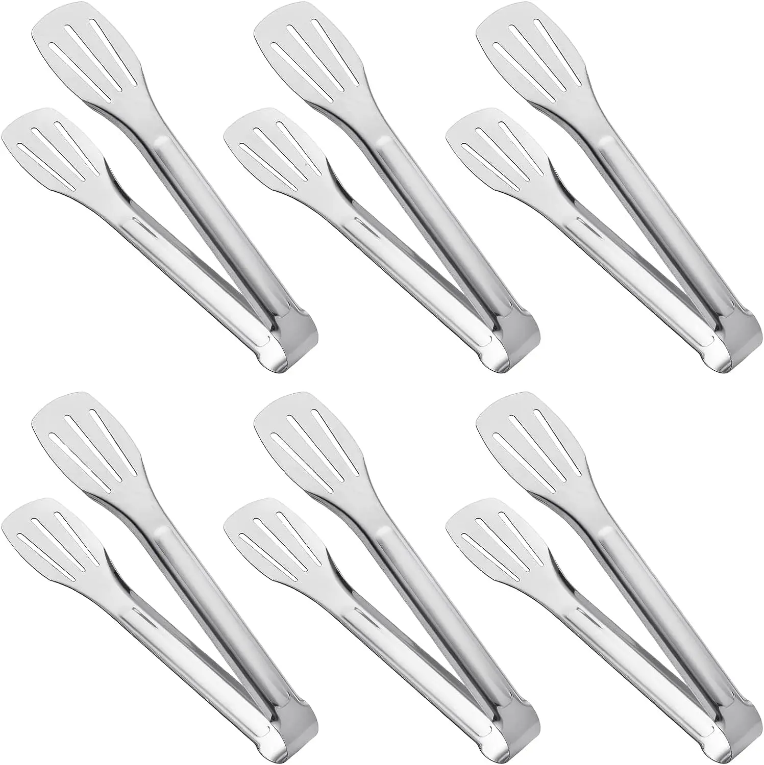 Servierzangen, Küchenzangen, Buffet-Zangen, Edelstahl-Lebensmittelzangen, kleine Zangen, 1 Packung (9 und 12 Zoll), Küchenhelfer Image