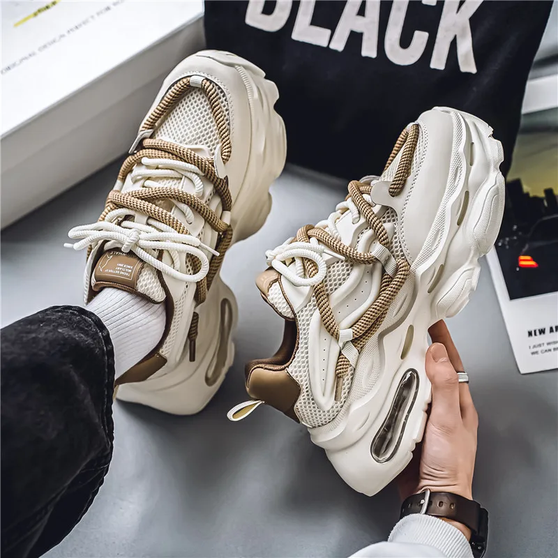 Neue Herrenschuhe Herbst Winter Bequeme Herren-Plateausneaker Modische Freizeitschuhe Sporttrainer Tenis Größe 44 ﻿