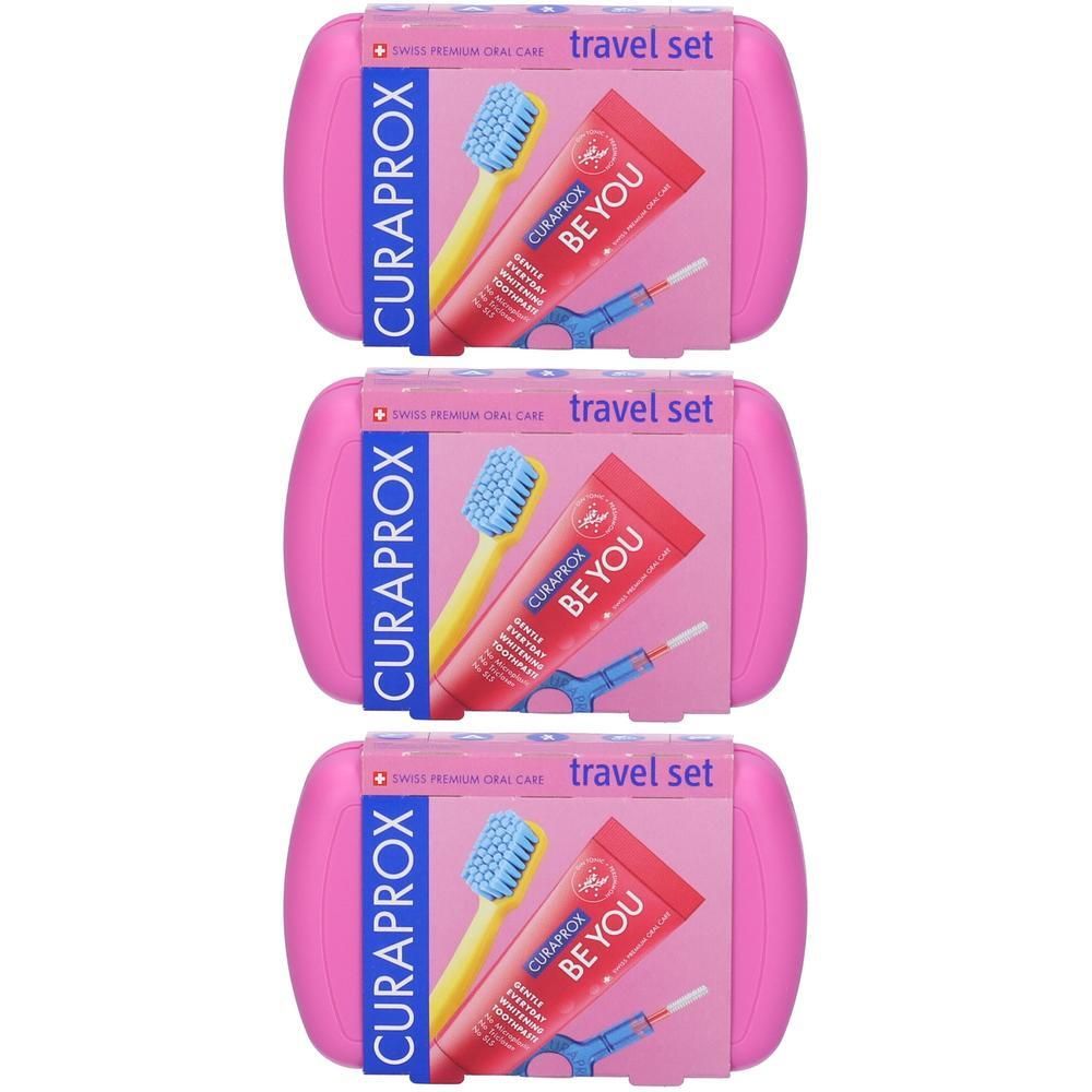 Curaprox Travel Set, Pink 3x1 St