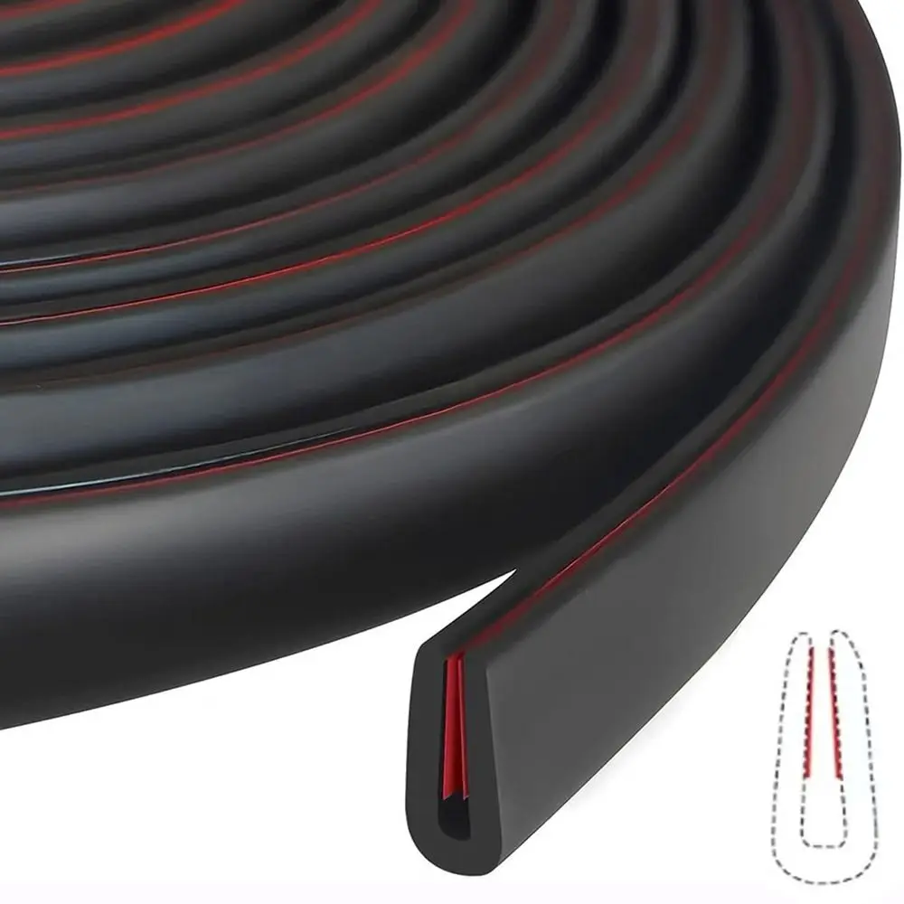 Selbstklebende 3 Meter Gummi-Kantenschutzleiste für Blech EPDM-Material Schwarze U-förmige Kantenschutzleiste Image